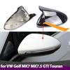 1 Pair Rear View Side Case Trim M Style Car Rearview Mirror Caps For Volkswagen VW Golf 7 MK7 MK7.5 GTI R GTE GTD 13-20