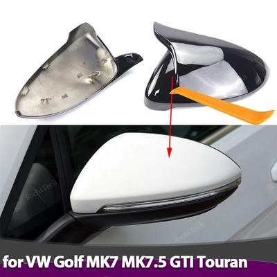 1 par Backspegel Sidokåpa M-stil Bilbackspegelkåpor för Volkswagen VW Golf 7 MK7 MK7.5 GTI R GTE GTD 13-20