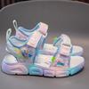 Children's cartoon polyurethane sports sandals New little girl open-toed princess sandals Soft sole Comfortable students