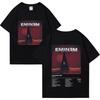 Rapper Eminem Hip Hop Album Nyomtatott Póló Unisex Nyári Rövid Ujjú Pólók Férfiak Nők Vintage Túlméretezett Streetwear Felsők