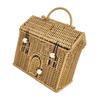 652F Creative House Designs Portable Rattan Organizers Bin Retro Decors Storage