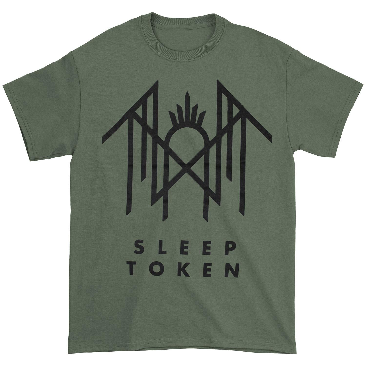Men s Sleep Token Logo Symbol T-shirt XX-Large Army Military Olive S