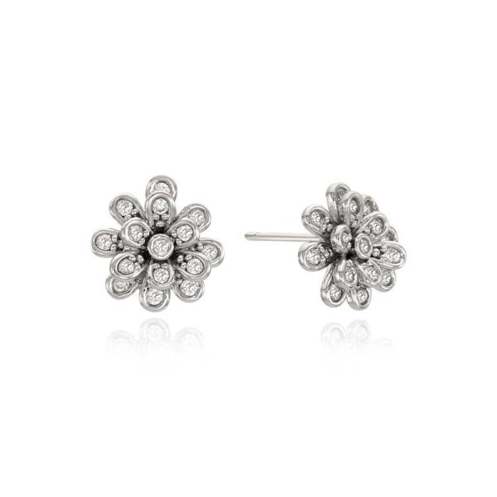 [Ost] More Flower Silver Earrings Ote122905Qww
