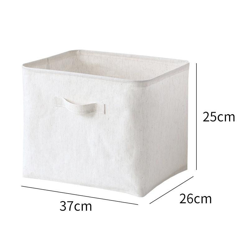 Cotton Linen Storage Bin With Waterwash And Multiuse Design For Home Organization