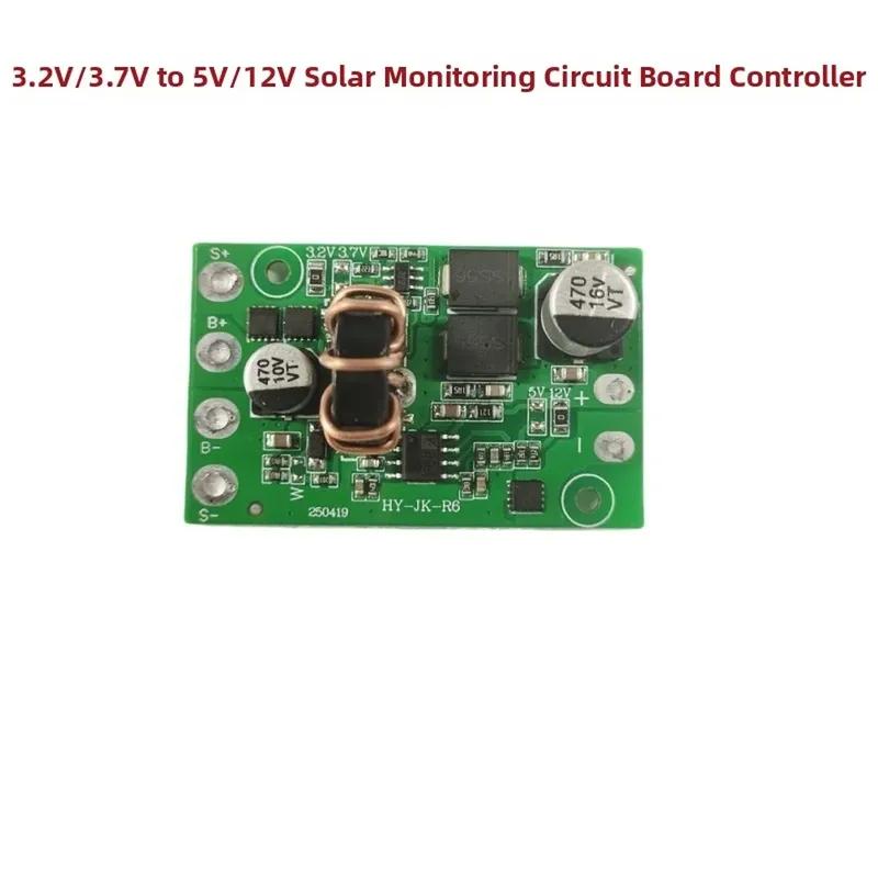 3 2V 3 7V Input To 12V Output Solar Controller with Boost Converter and 5V Control Compatible with Solar Panels