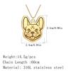 Kinitial Cute Frenchie French Bulldog Dog Necklace Women Girls Stainless Steel Animal Pendant Neck Chain Jewelry Gift For Friend