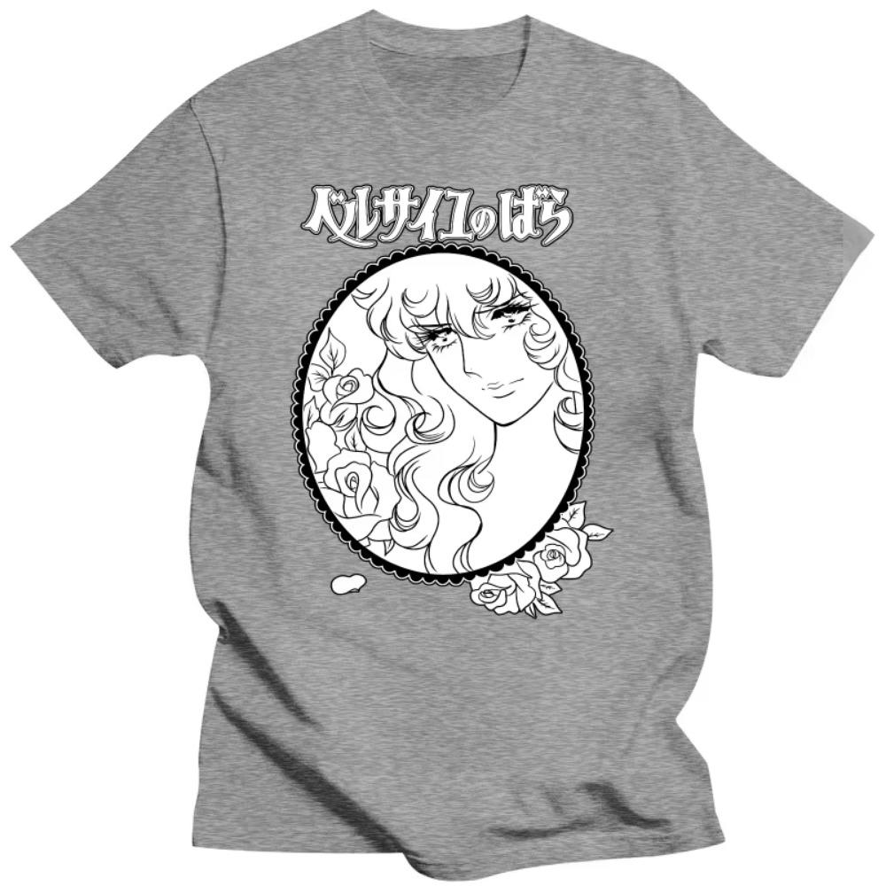 Pánská móda Trička The Rose Of Versailles s krátkým rukávem bavlněné tričko trendy tričko manga Lady Oscar trička volný střih oděv