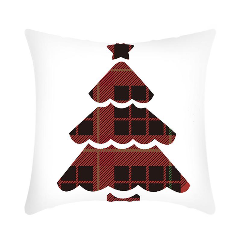 Christmas Bedside Cushion Cover Office Nap Pillow Cover Short Plush Printed Cushion Cover
