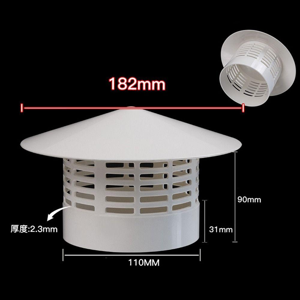 PVC Stove Pipe Protector Cover Exterior Wall Air Outlet Useful Roof Duct Vent  Fireplaces