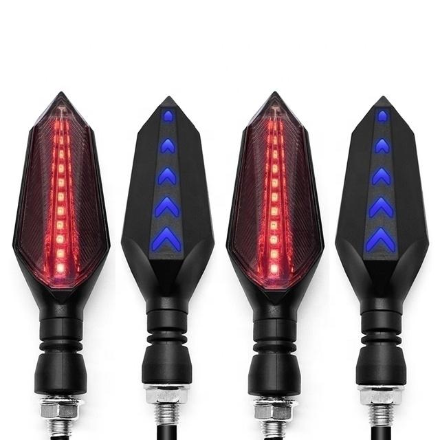Universal Amber Blue 12V DRL Flowing Flashing Dynamic Sequential Motorcycle Led Turn Signals Light Indicator Light Motorcycle
