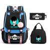 Blue Prison Student School Bag Children'S Meal Bag Casual Pencil Bag Three-Piece Set