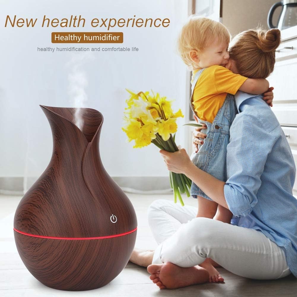 Humidifiers High Capacity Cool Mist Humidifier,for Bedroom,Babyroom, Living Room, Humidifiers (Dark Wooden Grain)