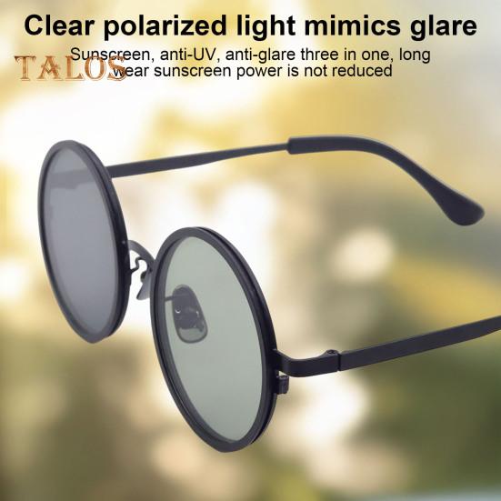 Verstellbare runde Sonnenbrille mit Metallrahmen, rutschfester UV-Schutz, polarisierte Brille für Herren und Damen, für den Außenbereich, Strand, Angeln, Autofahren, Radfahren