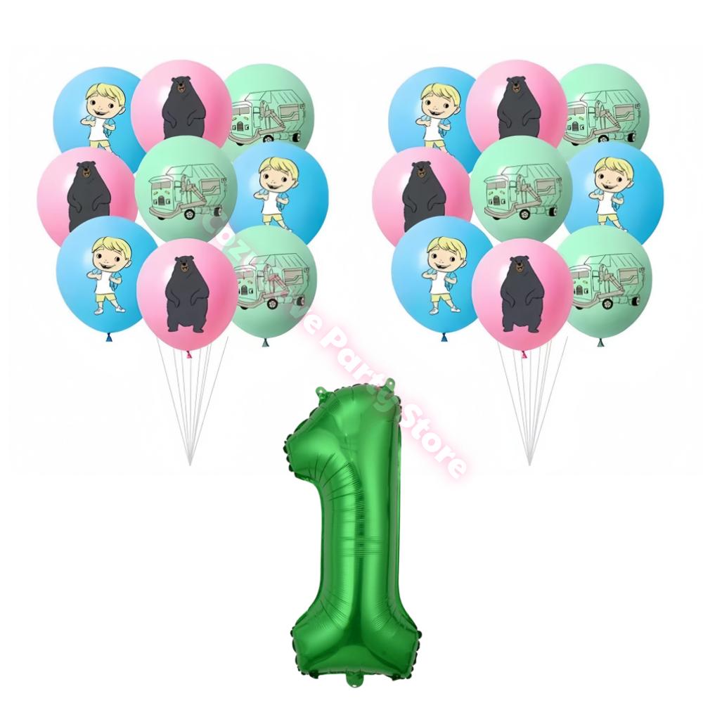 Hank Trash Truck Birthday Party Supplies Plate Cup Backdrop Balloons Cake Topper Gift Bag For Kids Favors Birthday Decoration