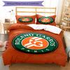 3pcs Roland Garros Bedding Set Duvet Cover Closure Includes 1 Duvet Cover & 2 Pillowcases, Soft and Comfortable for All Seasons.