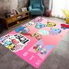 Colorful BT21 Characters Celebration carpet Living room and bedroom mats printing Office chair cushion Dormitory decoration Fashion