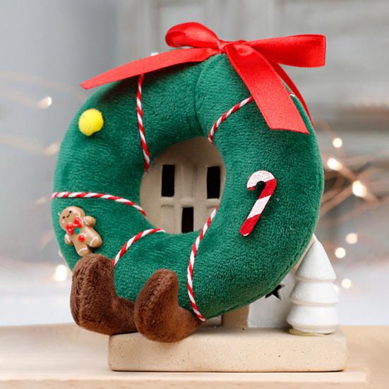 Weihnachts Pilz Plüschtier Weihnachtsbaum Plüschtier Kranz Schokoladenkuchen Stoffpuppe Feiertagsparty Heimdekoration Festivalgeschenk