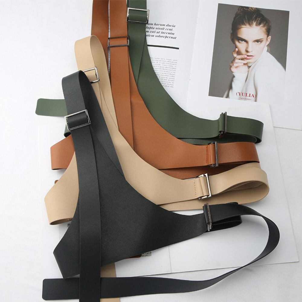 Punk Women Waist Harness Irregular Design Body Suspender One-shoulder Strap Belt  Autumn
