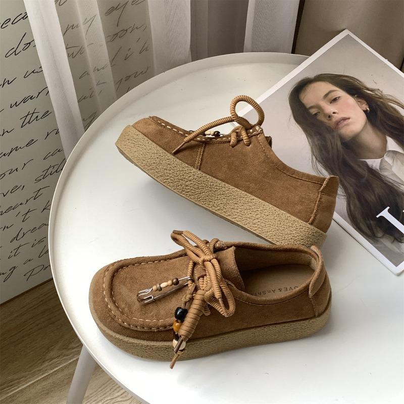 New product hot sale autumn new retro platform single shoes versatile casual women's shoes 6002