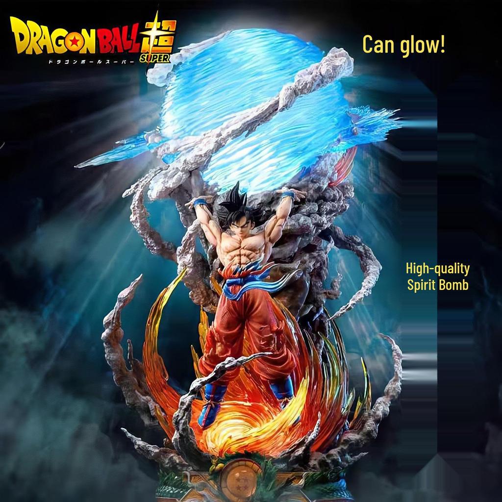 Dragon Ball Leuchtende Goku Spirit Bomb Figur Premium Version Spielzeug Ornament
