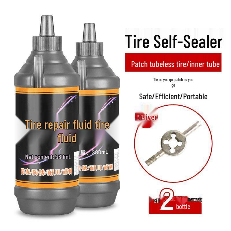 Anti-Rust, Self-Sealing Tire Repair Fluid for Electric Vehicles & Motorcycles (Effective to -30℃)