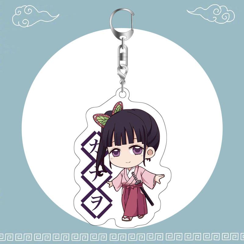 Anime Demon Slayer Keychain Acrylic Pendant Cartoon Accessory Dropshipping Support Custom Bulk Order Gift for Fans