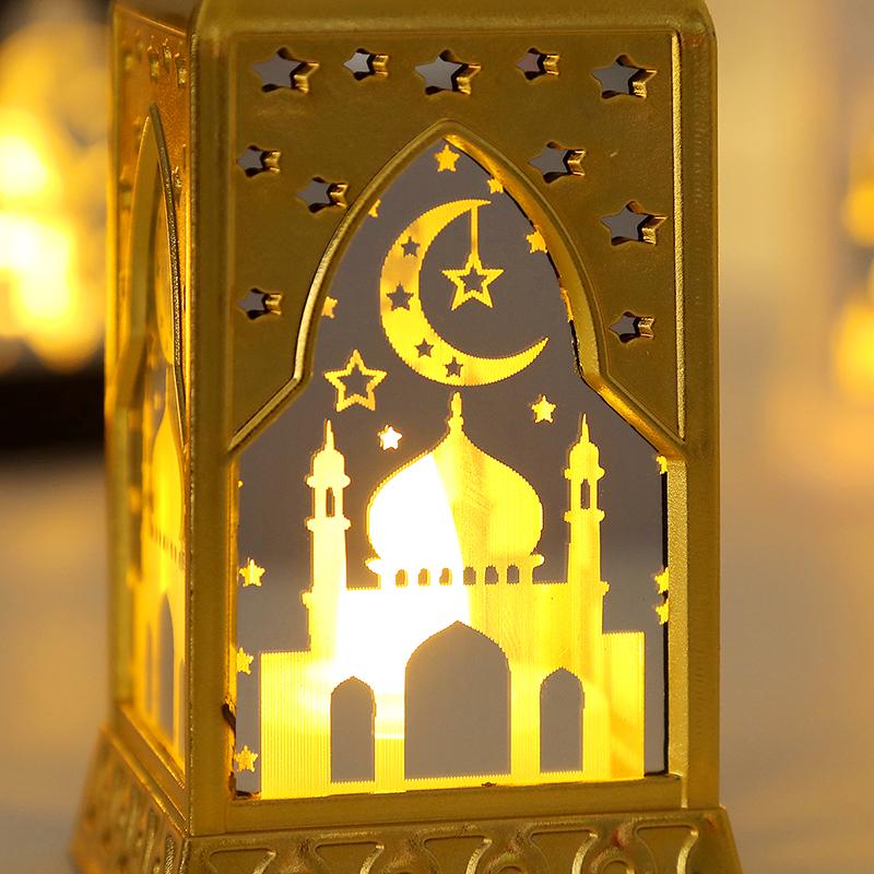 Ramadan Dekorationen Kerzenlampe 2026 Eid Mubarak HängeLaterne Muslimisches Geschenk Ornament Ramadan Mond und Sterne Nachtlicht