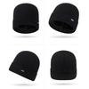 Winter Wool Plush Knitted Hat Men's Outdoor Travel Cycling Cold-Proof Ear Cover Head Wool Hat