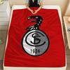 1 stuks SC Freiburg Print Flanellen Deken, Hoge Kwaliteit Comfortabel voor Alle Seizoenen, Woondecoratie, Warmte en Comfort, Perfect voor Kerstcadeaus82