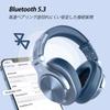 OneOdio A70 Wireless Headphones Bluetooth 5.2 Over-Ear 72 Hours Playback Bass-Enhanced Microphone Wired and Wireless Dual-Use Closed-Back Blue