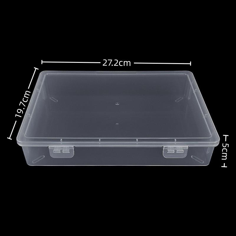 Large Transparent Rectangular Hardware Storage Box with Lid - PP Plastic Tool Accessories Organizer