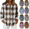 Women's Shirt Blouse Print Button Long Sleeve Casual Basic Shirt Collar Regular Top