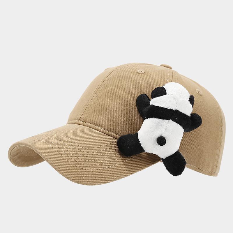 Cartoon Panda Baseball Cap With Sun Protection And Breathable Cotton For Casual Wear