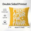 Maximalist More Amor Por Favor Quotes Pillow Case Sofa Decorative Home Double-sided Printing Short Plush Cushion Pillow Cover