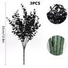 3PC Black Home Decorations Fake Plants Halloween Decor Artificial Leaves Atmosphere Multiple Options Available