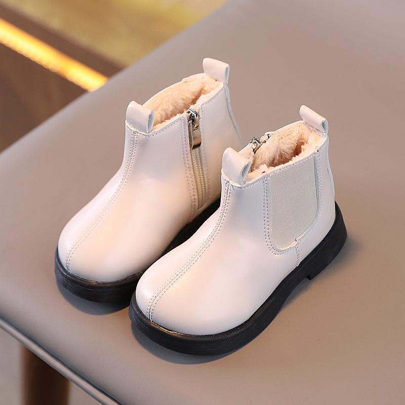 New Cotton Style Kids' British Cotton Boots: Boys' and Girls' Windproof, Warm, Trendy Snow Boots.