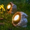 Rock Solar Spot Lights Solar-Powered Stone Garden Lamp for Outdoor Pathway Yard Christmas Lawn Decor Waterproof Landscape Light