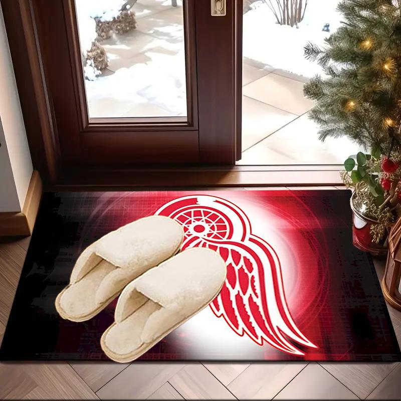 Red Wings Logo Area Rug Suitable for Indoor And Outdoor,Carpets for Kitchens, Homes, Offices, Living Rooms,Home Decor,Christmas Gift