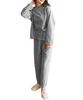 NALADA Fluffy Fleece Pajama Relaxing One Size Fits Gray Women's Set, Loungewear, All,