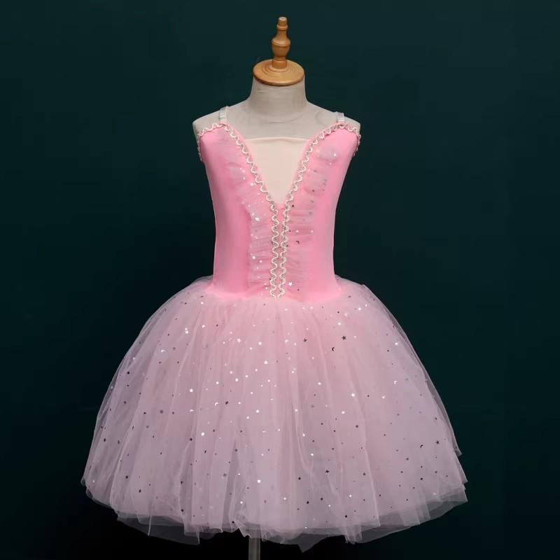 Fashion Ballet Dress Stage Performance Costume Girl's Ballerina Outfit Children's Clothes Ballet Dance Wear Summer Dresses