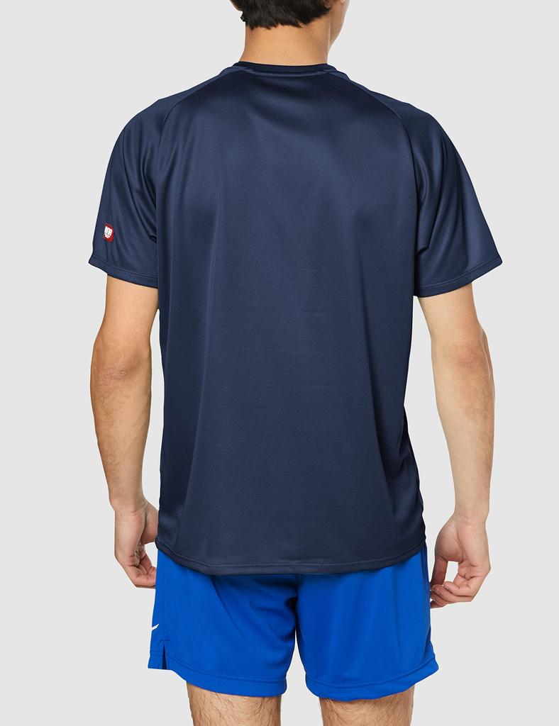 Table Tennis Game Short JTTA Size M Shirt, Sleeve, U-Neck, Unisex, Moisture-Wicking, Quick-Drying, Certified, 82JAA111, Navy,