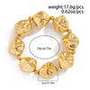 Exaggerated Metal Texture Wide-Sided Bracelet Female, Personalized Irregular Geometric Ccb Beaded Bracelet