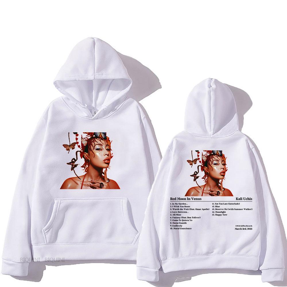 Kali Uchis Moonlight New Song Hooded for Autumn/Winter Casual Vintage Sweatshirt Funko Pop Fleece Clothing Moletom Fashion Hoody