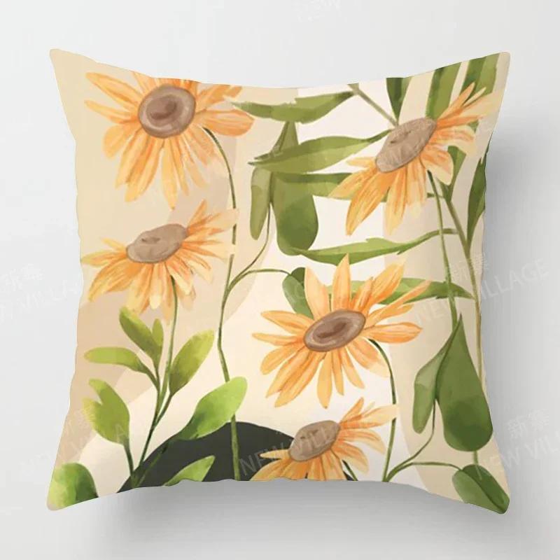 Nordic Fall Home Autumn Decoration Throw Pillow Cover Sofa Cushion Cover Modern  Living Room