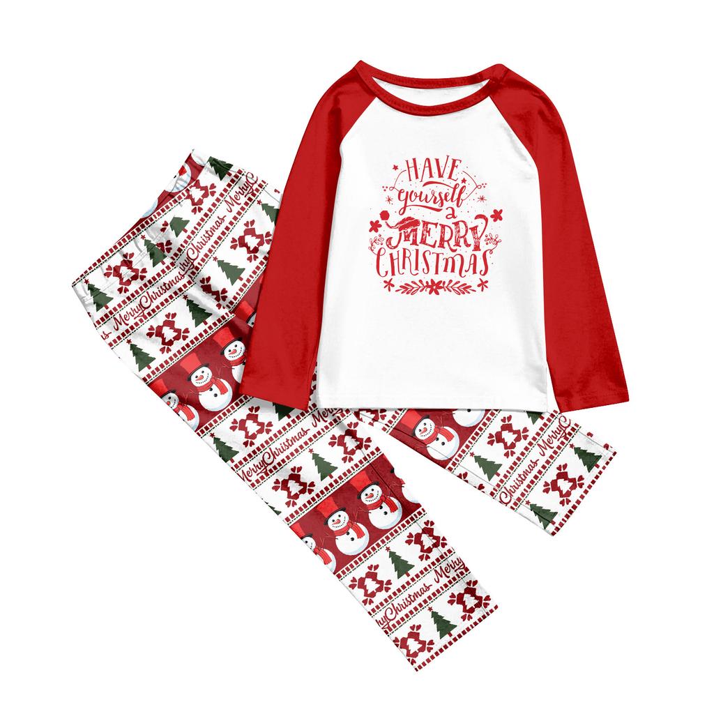 Family Matching Print Sets Pajamas Loungewear Outfits Family Matching Long Sleeve Tops+Pants Set