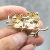 Two Cute Style Oil Dripping Branches ,Double Owl Pin Brooch ,Male And Female Pin Brooch Corsage AccessoriesCute Jewelry