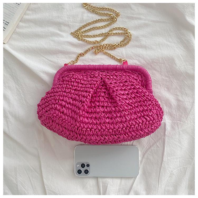 Women's Straw Beach Bag - Versatile Crossbody and Handheld Woven Bag