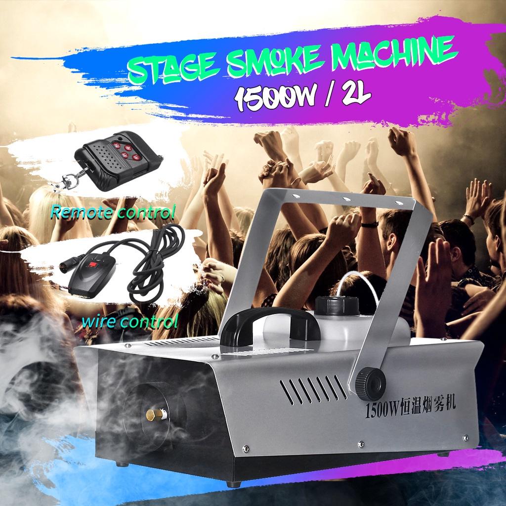 Stage Fog Smoke Machine Fogger Wireless Remote No Light for Wedding Party 220V 1500W