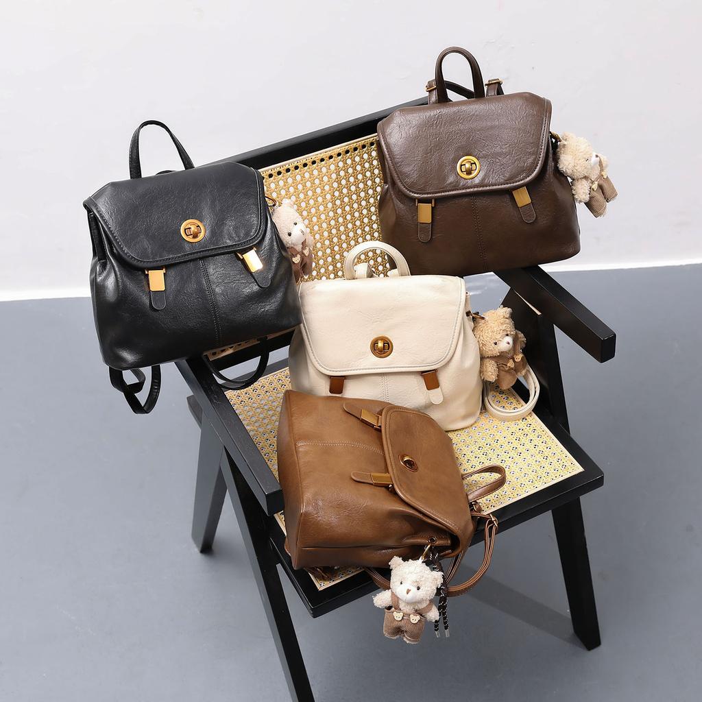 A Retro College-style Commuting Backpack with A Niche and High-end Feel, A Casual Hand-held Small Backpack