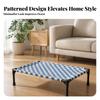 Breathable Raised Pet Cot Black Frame Bed for Indoor